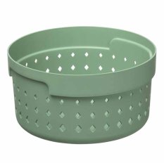 Plastový košík SEOUL kulatý 5122 – organizér 14x14x7 cm – zelená