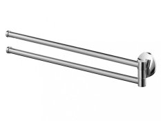 EMOTION – Věšák na ručníky dvojitý pohyblivý 480 mm– chrom – BISK 03109