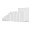 Revízne dvierka plastové 150 x 150 mm ploché, biela