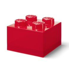 Úložný box XL s víkem - LEGO 4009 - organizér na stůl - červený