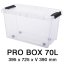 Úložný box PRO BOX 70 L s kolieskami