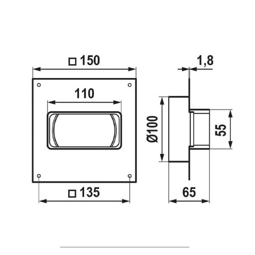 Límec a spojka a redukce potrubí 110x55 a d100 mm