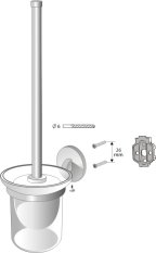 CHROMA – WC kartáč s úchytem – chrom – 01437