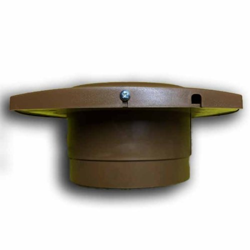 Vetracia mriežka s golierom d125 mm - odnímateľné čelo - hnedá