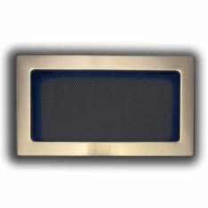 Krbová mřížka s límcem 170 x 300 mm - stříbrná - bez žaluzie