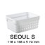 Plastový košík SEOUL 5023 – organizér 12 x 16 x 7 cm – bílá
