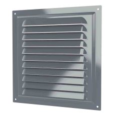 Vetracia kovová plochá mriežka 250x250 mm so sieťkou proti hmyzu - sivá