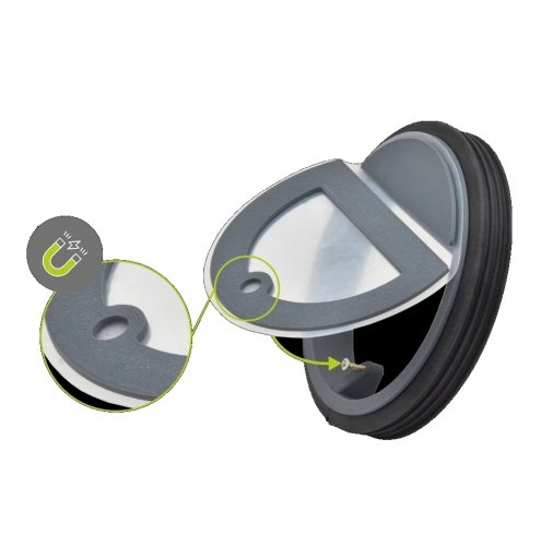 Parotěsná zpětná klapka d150 mm s magnetem