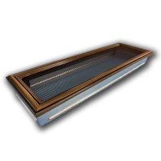 Krbová mřížka s límcem 170 x 500 mm - zlatá tmavá - bez žaluzie
