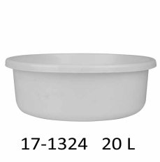 Miska okrúhla KLASIK 20 L – priemer 46 cm – biela – 17-1324