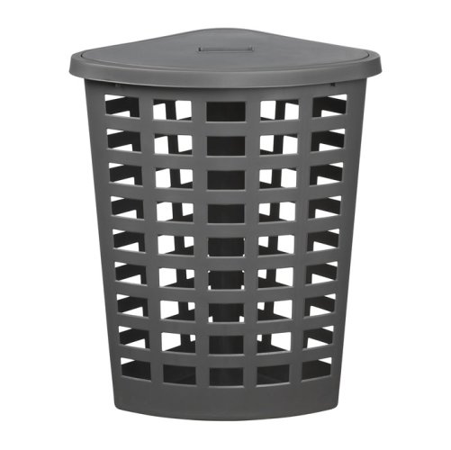 Koš na prádlo BOSTON 45 L rohový - černý - 430 x 430 x V 630 mm