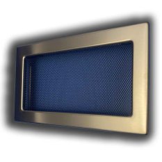 Krbová mřížka s límcem 170 x 300 mm - stříbrná - bez žaluzie