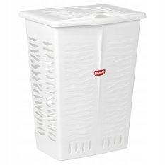 Kôš na bielizeň ZEBRA 42 L - biela - 400 x 300 x V 520 mm
