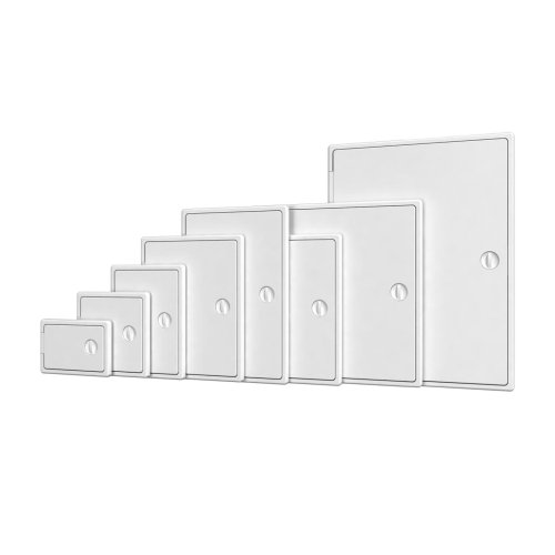 Revízne dvierka plastové 150 x 150 mm ploché, biela