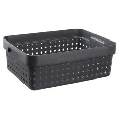 Plastový košík SEOUL 6024 – organizér 27x36x13 cm – černá