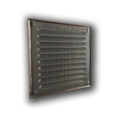 Větrací mřížka kovová 150x200 se síťkou proti hmyzu - hnědá antik