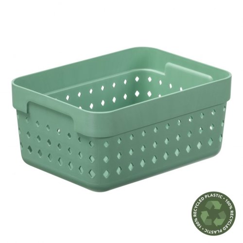 Plastový košík SEOUL 5023 – organizér 12 x 16 x 7 cm – zelená