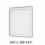 Plastové revízne dvierka 200 x 300 mm s montážnym golierom