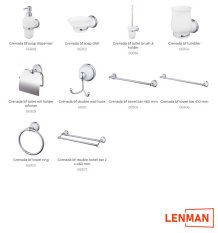 GRENADA – Toaletná kefa s držiakom – chrom – BISK 06896