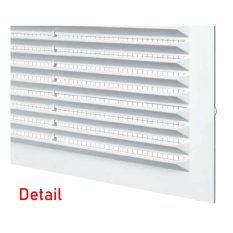 Větrací plochá mřížka 138x138 mm se síťkou proti hmyzu, hnědá