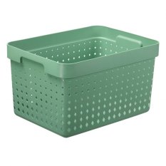 Plastový košík SEOUL XL 6025 – organizér 27x38x21 cm – zelená