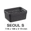 Plastový košík SEOUL 5023 – organizér 12 x 16 x 7 cm – bílá