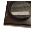 Vetracia mriežka 183x183 mm s gravitačnou žalúziou, golierom d125 mm a sieťkou, hnedá