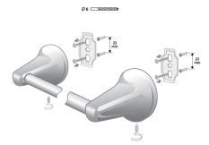 ONTARIO –  Vešiak na uterák tyčovy 610 mm – chrom – BISK 00214