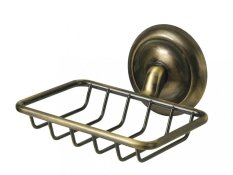 DECO – Mýdlenka drátěná do sprchy s úchytem – ant. mosaz – 00406
