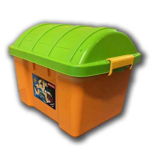 Úložný box PIRÁT - dětská truhla na hračky - oranžová