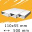 Ploché ventilačné potrubie 110x55 dĺžka 500 mm