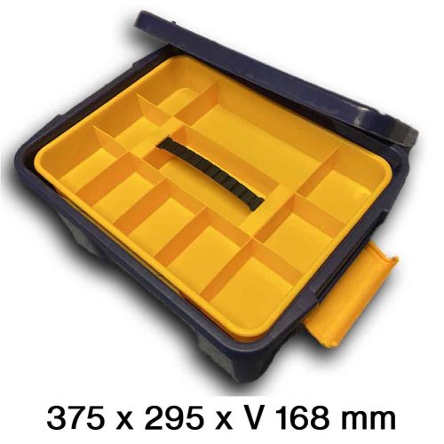 Úložný box UNO BOX 11 L s vekom, rukoväťou a vložkou na drobnosti - modrý