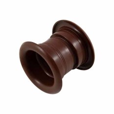 Kulatý větrací ventil do dveří a nábytku d50 mm - dvoudílný - hnědá