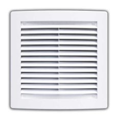 Vetracia mriežka 200x200 mm zaoblená so sieťkou proti hmyzu, biela