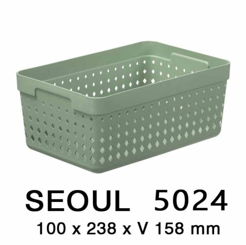 Plastový košík SEOUL 5024 – organizér 10 x 24 x 16 cm – černá