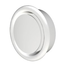 Anemostat tanierový ventil odvodný s golierom d125 mm, biely