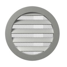 Větrací hliníková mřížka s límcem d125 mm a síťkou, hliník