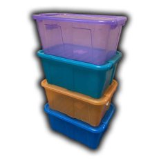 Úložný box HOME BOX 8L - priehľadný fialový - 15-2238