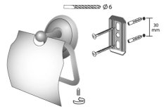 DECO –  Držiak na toaletný papier s poklopom – ant. mosaz – BISK 00403
