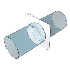 Límec a spojka se zpětnou klapkou pro větrací potrubí d125 mm