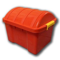 Úložný box PIRÁT - detská truhla na hračky - červená