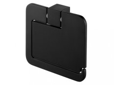 FUTURA BLACK – Držák na WC papír s poklopem – černá – 02961
