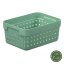Plastový košík SEOUL 5023 – organizér 12 x 16 x 7 cm – zelená