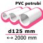 Kulaté ventilační potrubí d125 mm délka 2000 mm