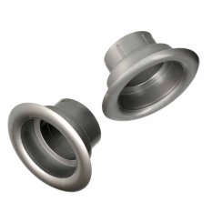 Kulatý větrací ventil do dveří a nábytku d50 mm - dvoudílný - šedá
