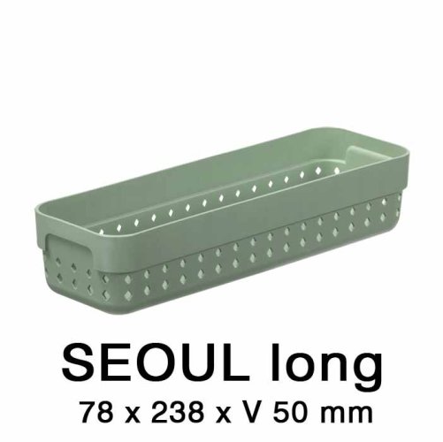 Plastový košík SEOUL 5022 – 8x24x5 cm – osm barev