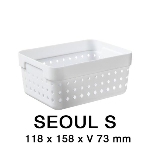 Plastový košík SEOUL 5023 – organizér 12 x 16 x 7 cm – bílá