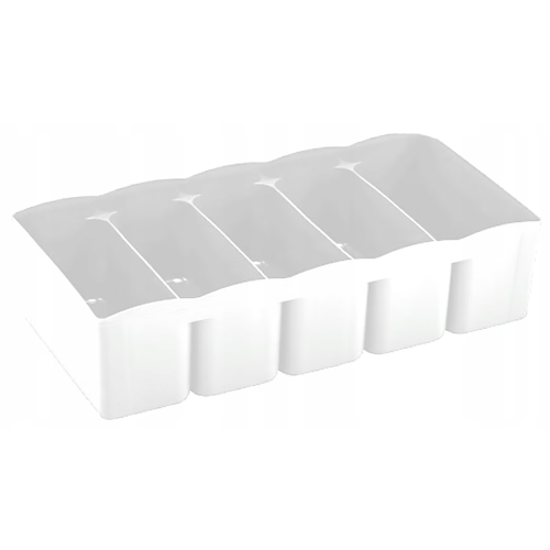 Organizér s piatimi priehradkami 07407 - biely - 110 x 275 x 65 mm
