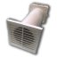 Ventilačná sada FUTURUM - potrubie d100 + mriežka + hlavica so zatváracou klapkou