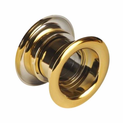 Kulatý větrací ventil do dveří a nábytku d50 mm - dvoudílný - zlatá